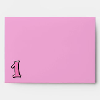 Silly Numbers 1 pink Envelope