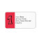 Silly Numbers 1 red Address Label