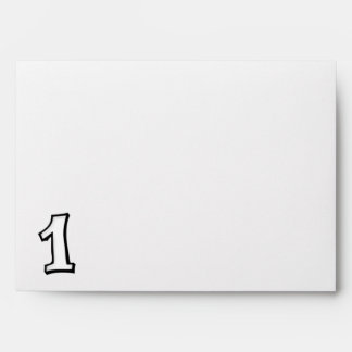 Silly Numbers 1 white Card Envelopes