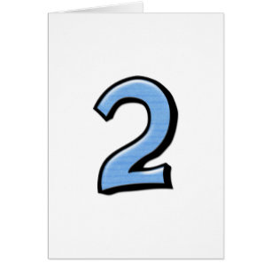 Silly Numbers 2 blue "You're My Number One" Card