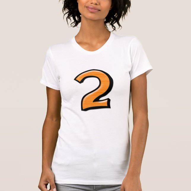 Silly Numbers 2 orange Ladies T-shirt (Front)