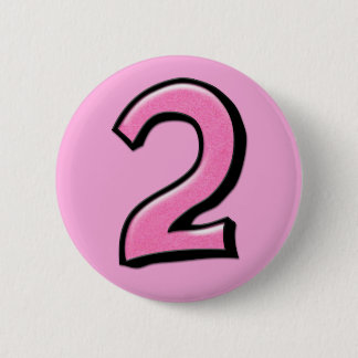 Silly Numbers 2 pink Button