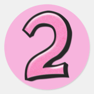 Silly Numbers 2 pink Sticker