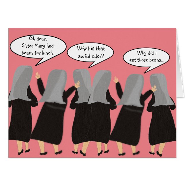 Silly Nun Thoughts Cards (Front Horizontal)