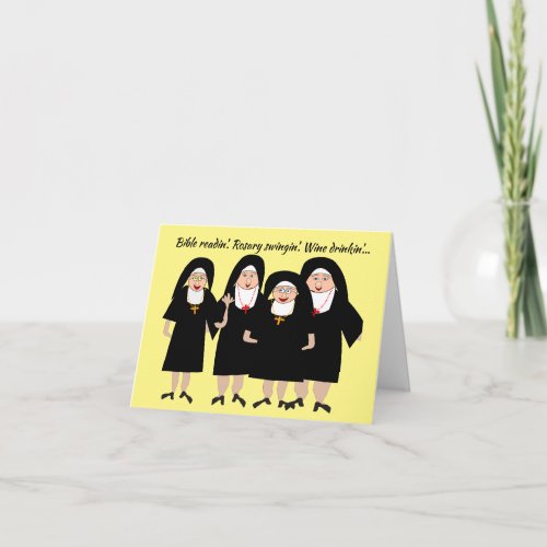 Silly Nuns Card