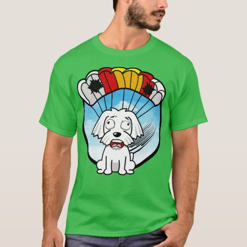 Silly old dog has a broken parachute T_Shirt