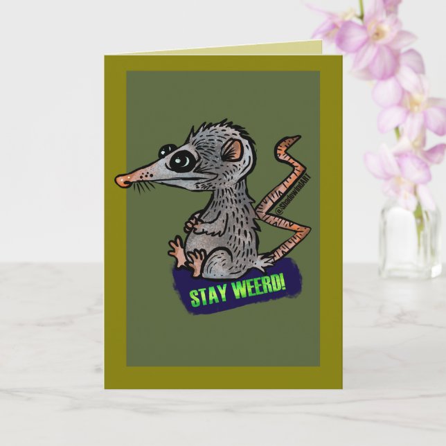 silly opossum card (Orchid)