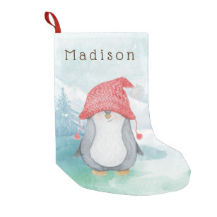 Silly Penguin Small Christmas Stocking