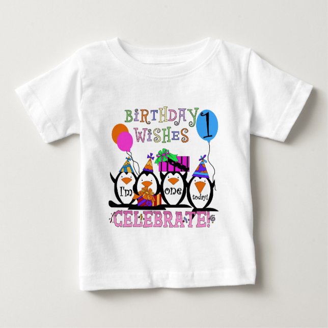 Silly Penguins 1st Birthday Tshirts and Gifts (Front)