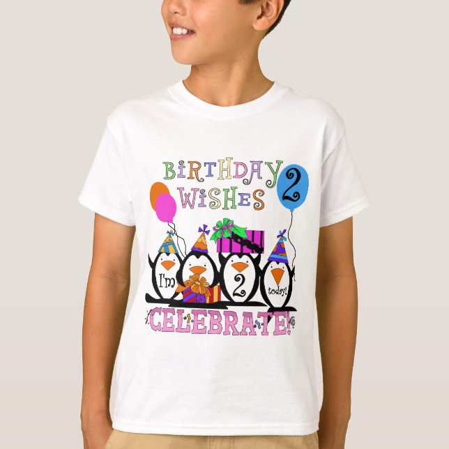 Silly Penguins 2nd Birthday T-shirts and Gifts (Front)