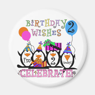 Silly Penguins 2nd Birthday T-shirts and Gifts Magnet