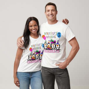 Silly Penguins 3rd Birthday Tshirts and Gifts