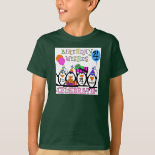 Silly Penguins 4th Birthday T-shirts and Gifts