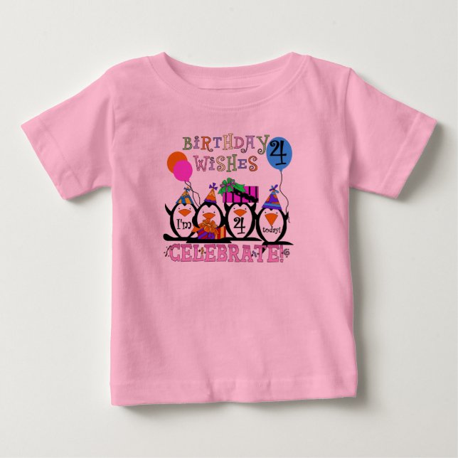 Silly Penguins 4th Birthday T-shirts and Gifts (Front)