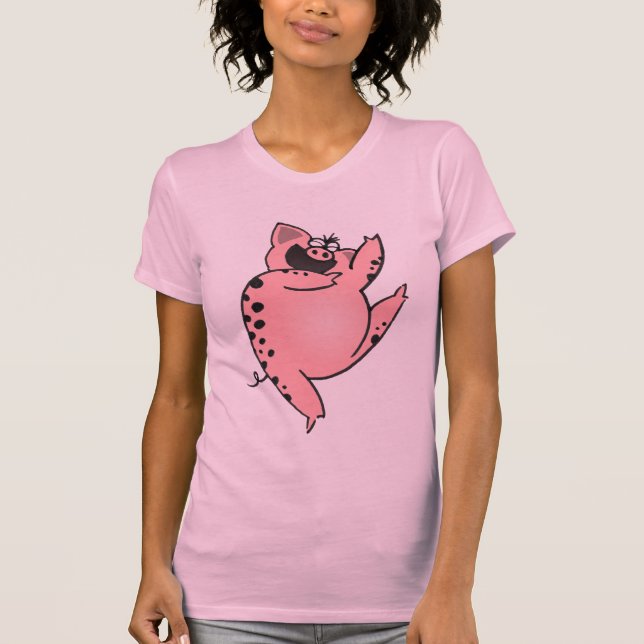 Silly Pig Dance | Dancing Pig LOL T-Shirt (Front)