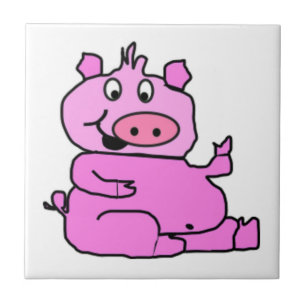 SILLY PIGGY CERAMIC TILE