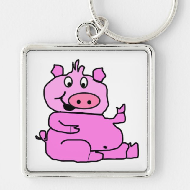SILLY PIGGY KEYCHAIN (Front)