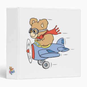 Silly Pilot Bear Binder