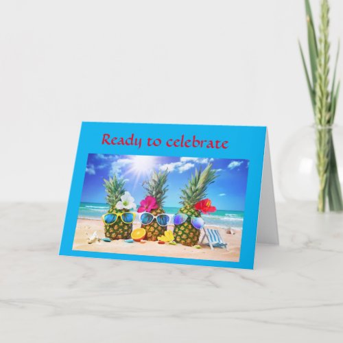 SILLY PINEAPPLES SAY HAPPY 21st  BIRTHDAY Card