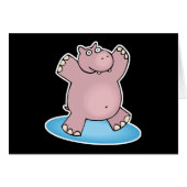 silly pink dancing hippo (Front Horizontal)