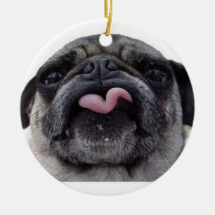 SILLY PUG CHRISTMAS ORNAMENT