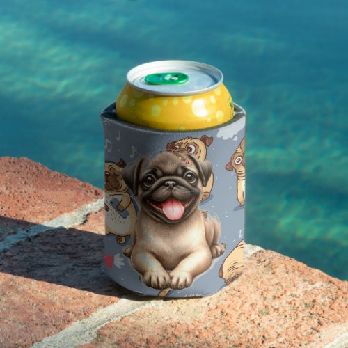 Silly Pugs Can Cooler