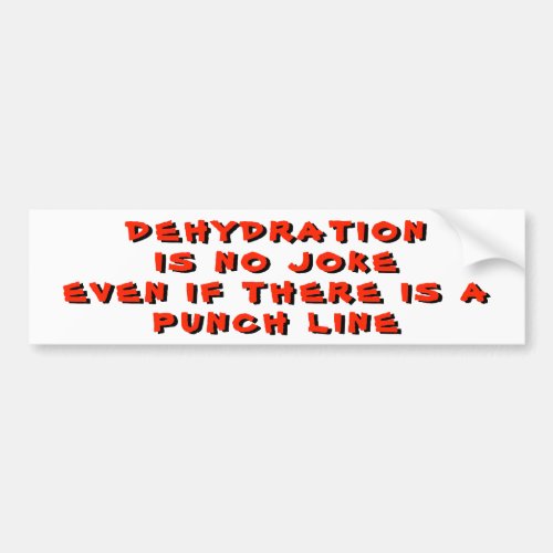 Silly Punch Line Pun Bumper Sticker