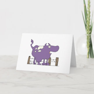 Silly Purple COw Card