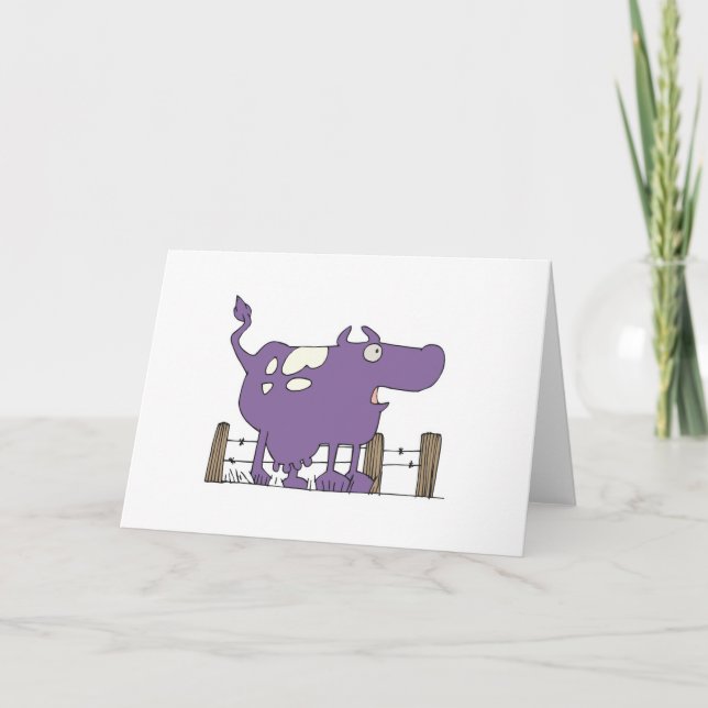 Silly Purple COw Card (Front)