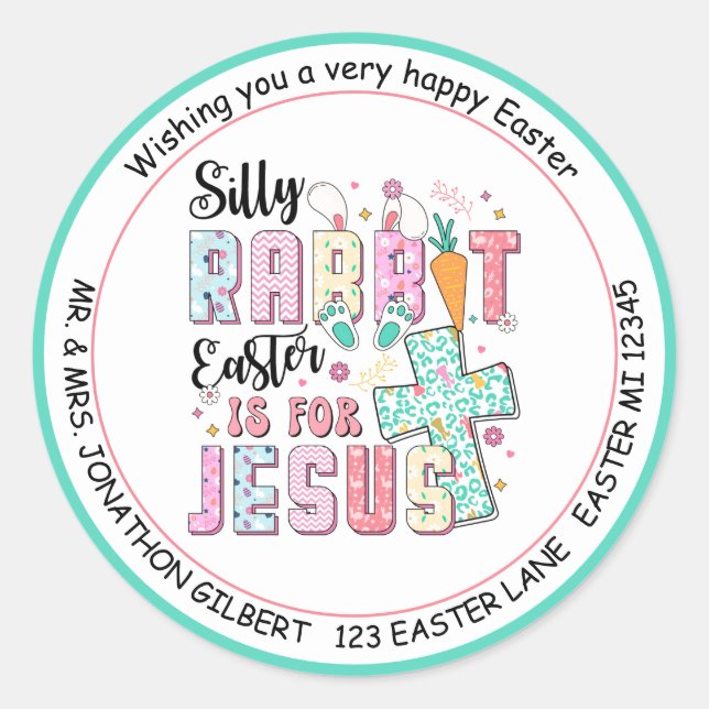 Silly Rabbit Easter Sticker (Front)