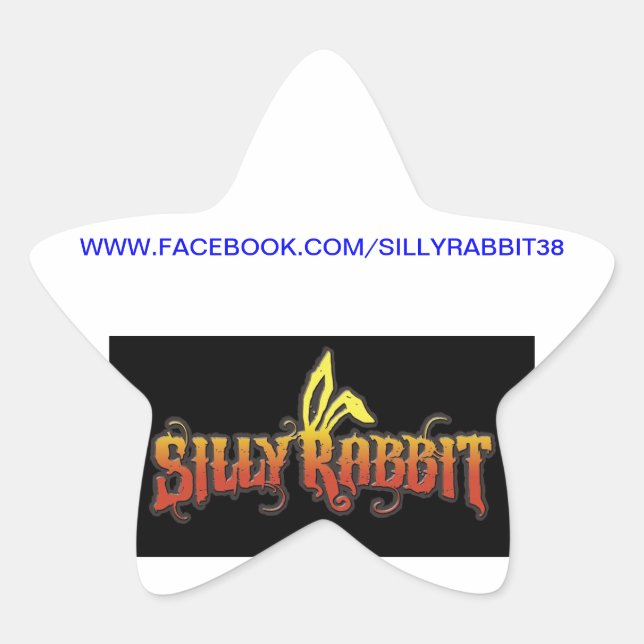 Silly Rabbit Star Sticker (Front)