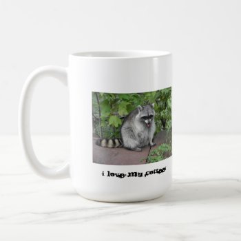 Silly Raccoon Coffee Mug by Scotts_Barn at Zazzle