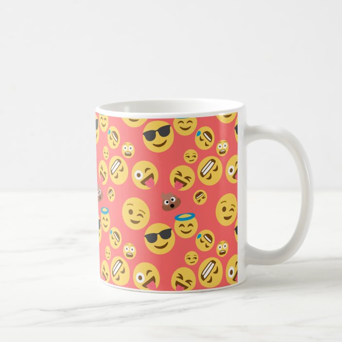 Silly Red Emoji Pattern Coffee Mug | Zazzle.com