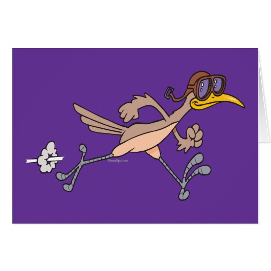 silly roadrunner bird cartoon cards (Front Horizontal)