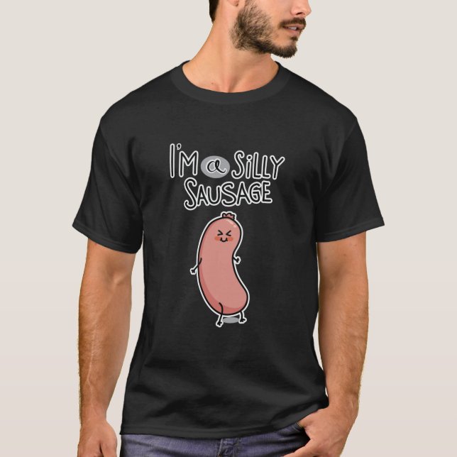 Silly Sausage Fitted  T-Shirt (Front)