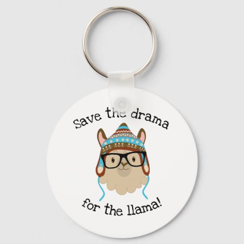Silly Save The Drama For The Llama Keychain