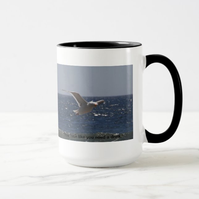Silly Seagull Large Mug (Right)