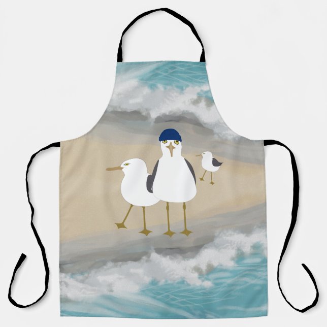 Silly Seagulls Allover Apron (Front)