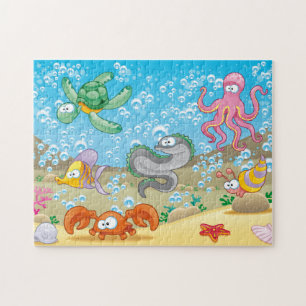 Silly Sealife Puzzle, 11" x 14", 252 pieces Jigsaw Puzzle