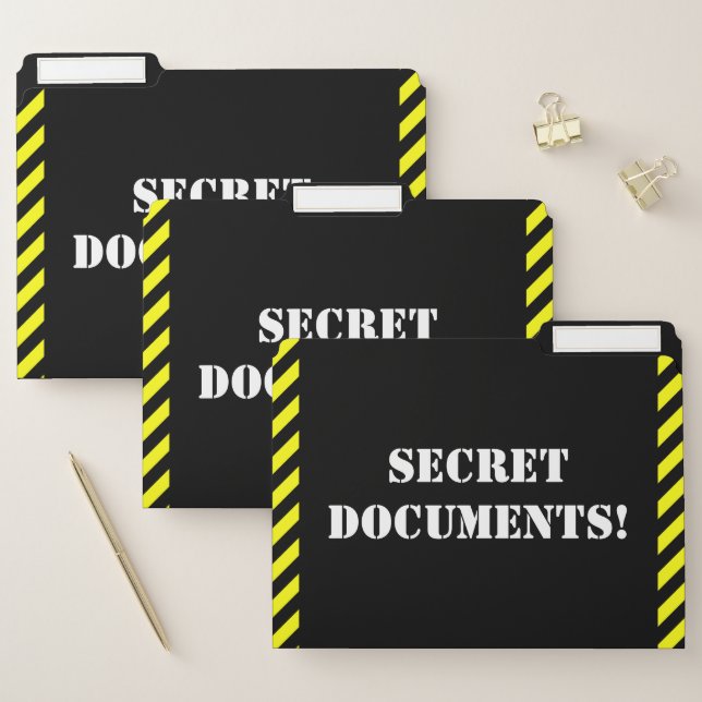 Silly "SECRET DOCUMENTS!" File Folder Set (Set)