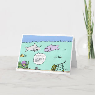 Silly shark card