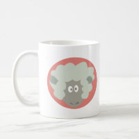 silly sheep face mug