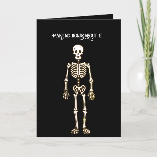 Silly Skeleton Halloween Holiday Card