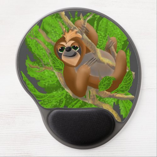Silly Sloth Relaxing In A Tree Gel Mouse Pad