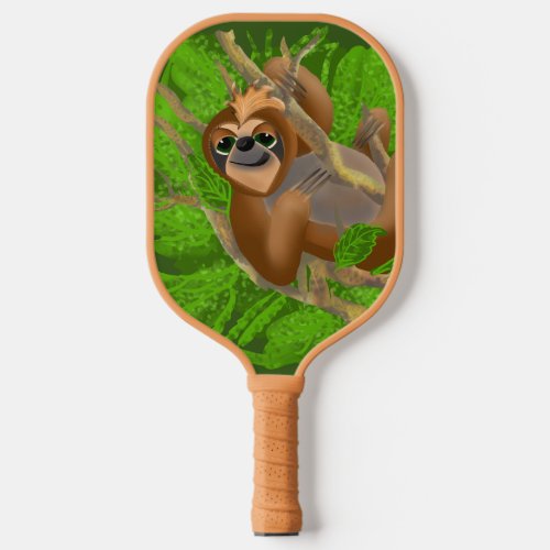 Silly Sloth Relaxing In A Tree Pickleball Paddle