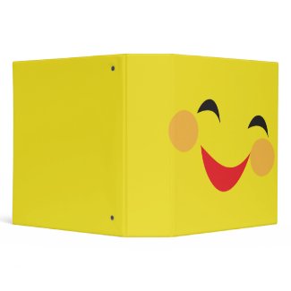 silly smiley face notebook binder