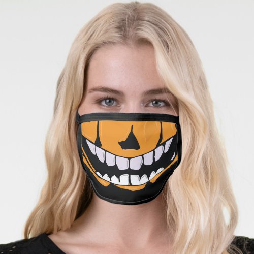 Silly Smiling Pumpkin Halloween Face mask
