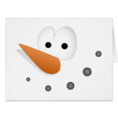 Silly Snowman Face Cartoon (Front Horizontal)
