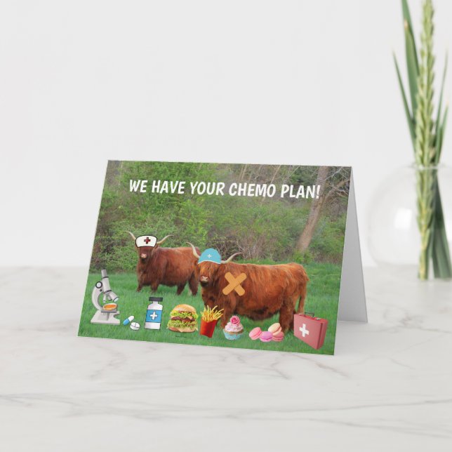 Silly Steer Cancer Encouragement Card (Front)