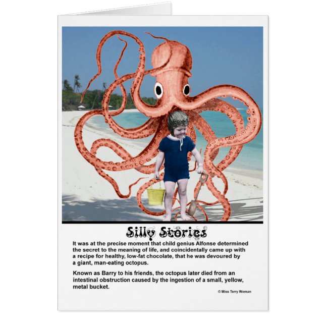 Silly Stories: Man-eating Octopus Cards (Front)